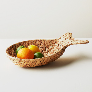 Fish shape basket water hyacinth 100% natural material eco friendly baskets hot trend for kitchen decoration