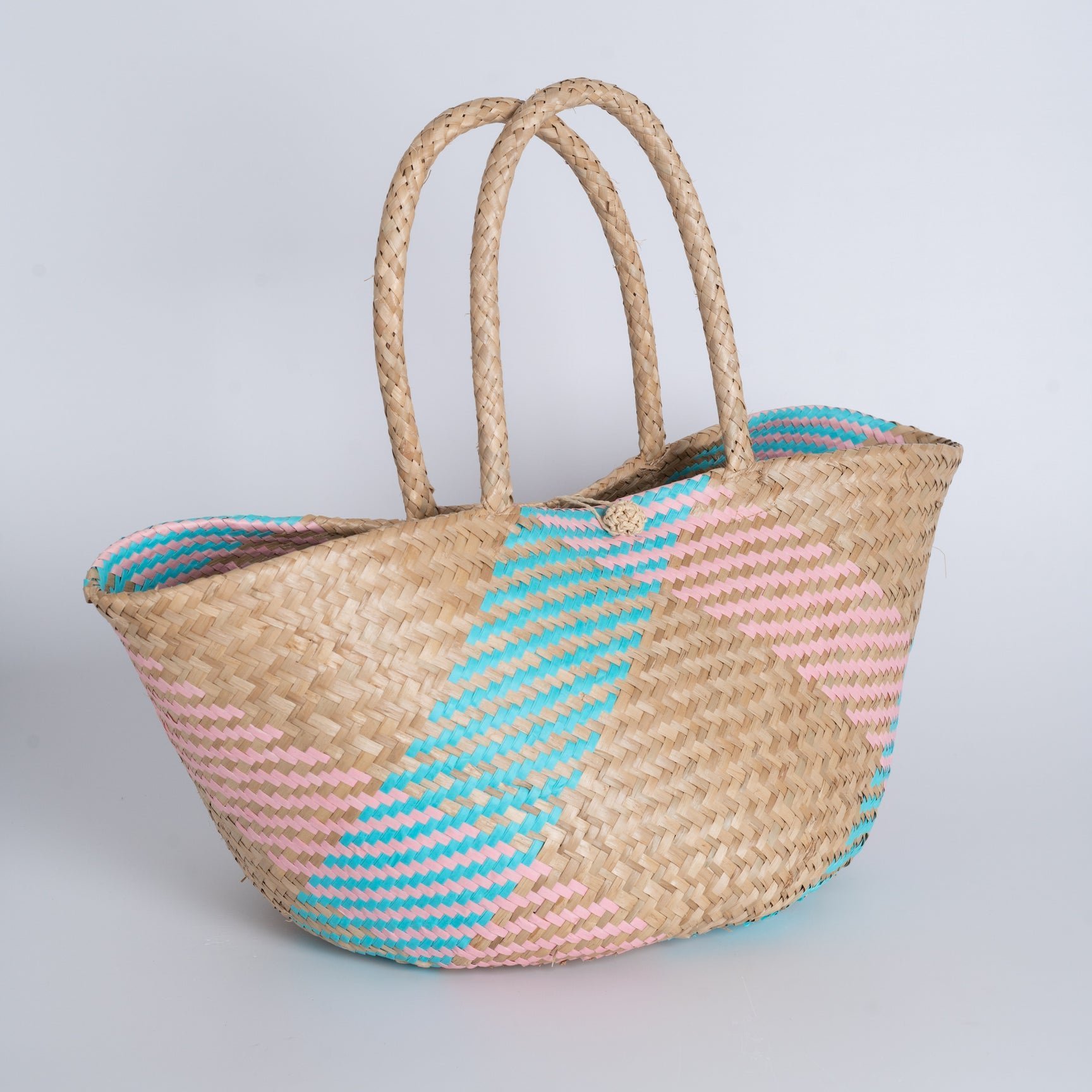 New fashion style beach bag woven straw seagrass bags wholesale handmade in Vietnam ready to ship