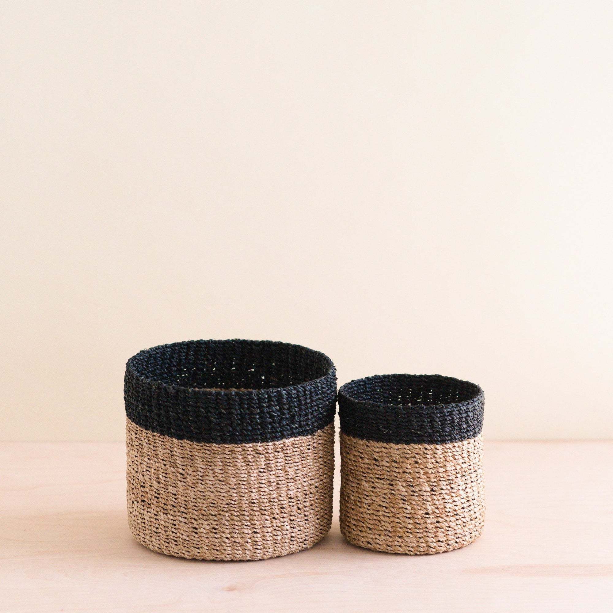 Wholesale best price eco-friendly straw raffia round plant pot seagrass woven planter pots garden decor floor vase