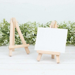 Small size wooden art easel wholesale customizable table desktop wedding photo display stand