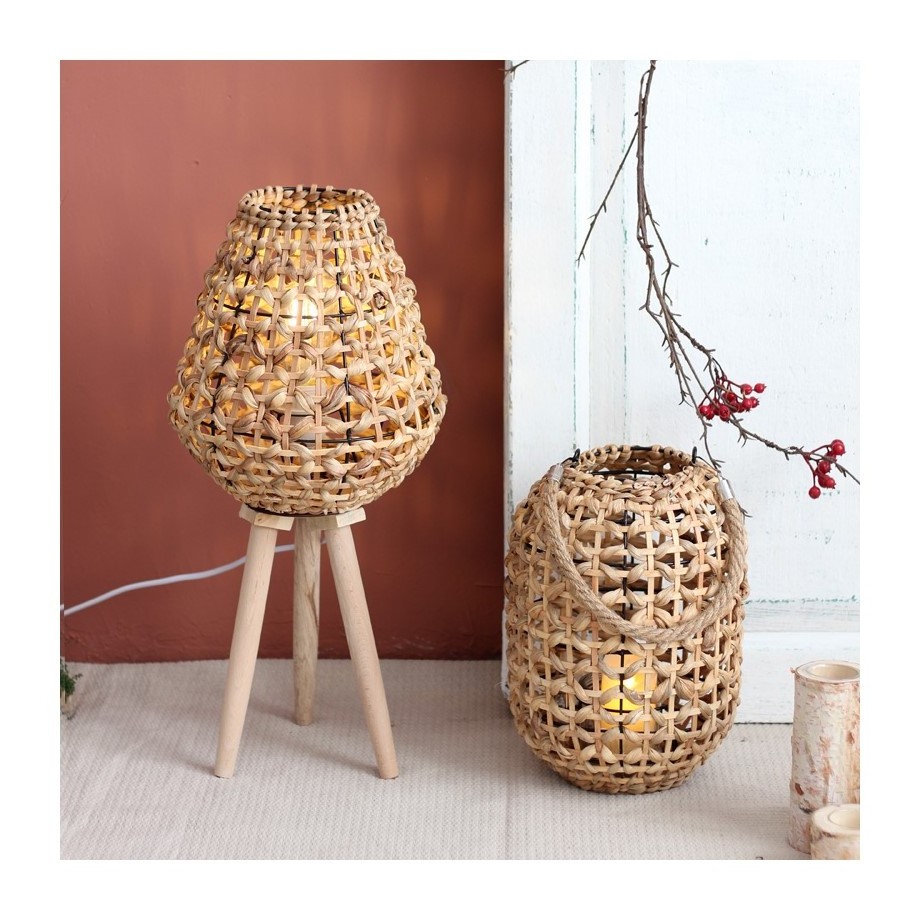 Water hyacinth table lamp shades luxurious table lamps for bedroom decorations hand crafted bed light made in Vietnam