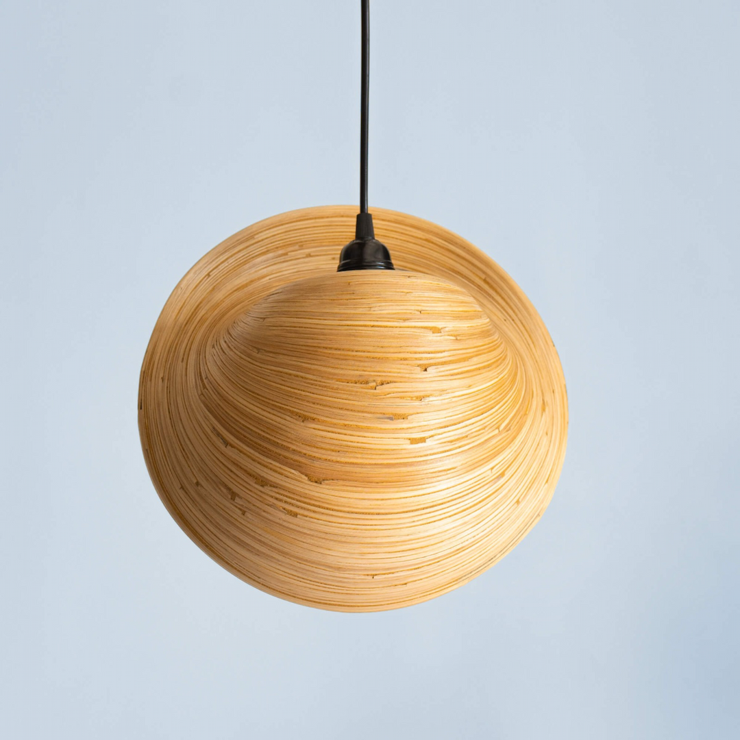 Modern spun bamboo ceiling lampshade hanging light for bathroom new design decorative pendant lamp for home decor