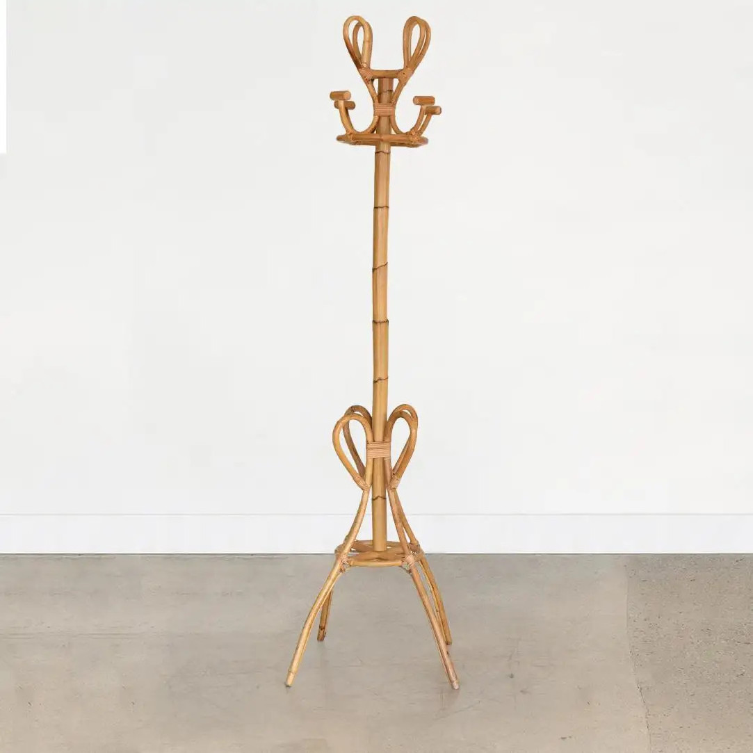 Rattan coat hanger stand wood clothes stand & shoe racks best manufacturer price from Vietnam