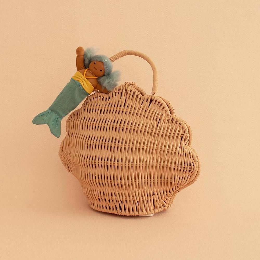 Wholesale rattan kid bags small mini purse for baby kids natural toy baskets woven wicker handbags