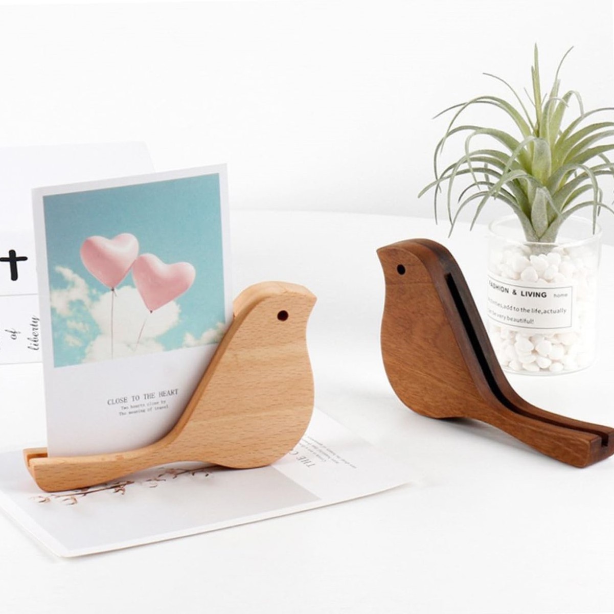 Home decor lovely wood carved bird figure handmade natural wooden birds for desktop decoration and souvenir gifts