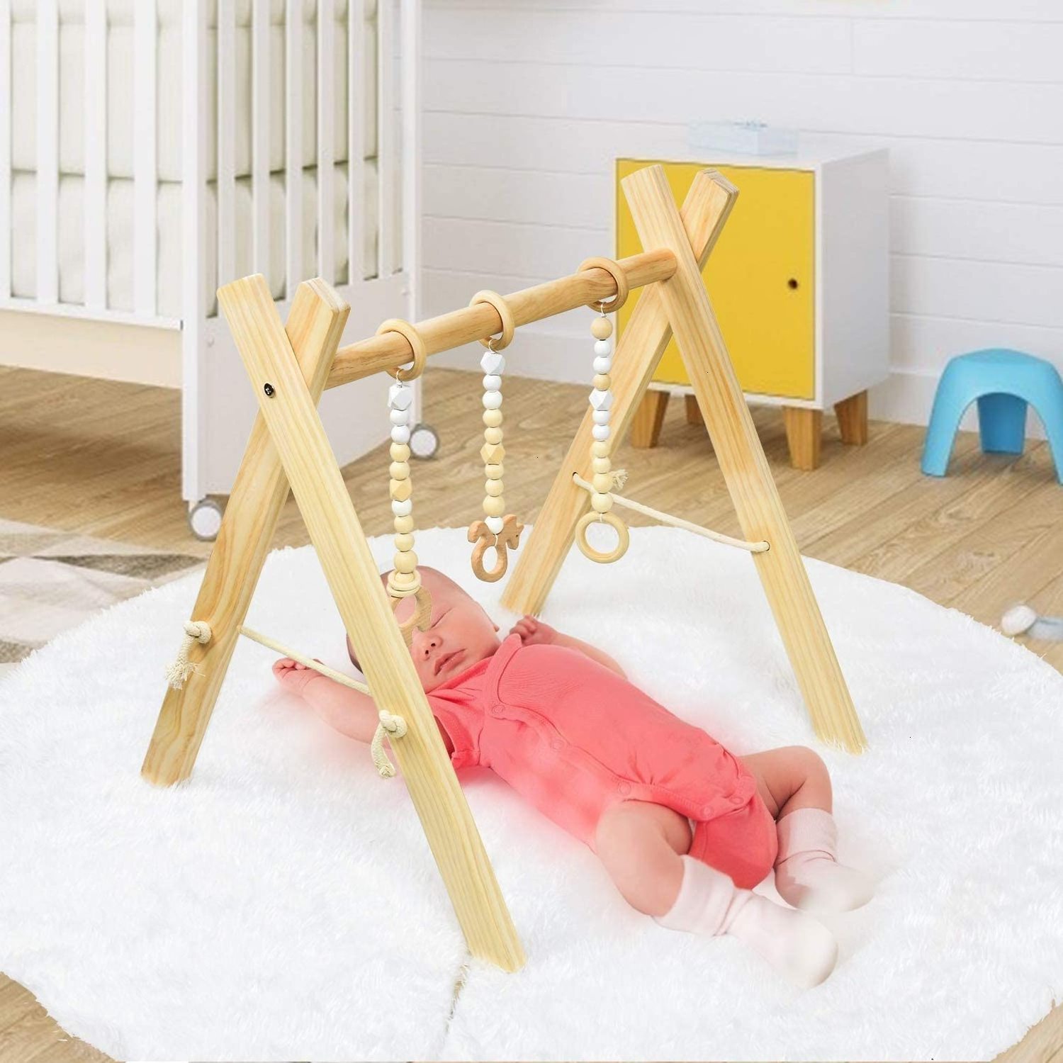 Wholesale wooden baby activity gym toys 100% natural wood safe and durable for babies ready to export