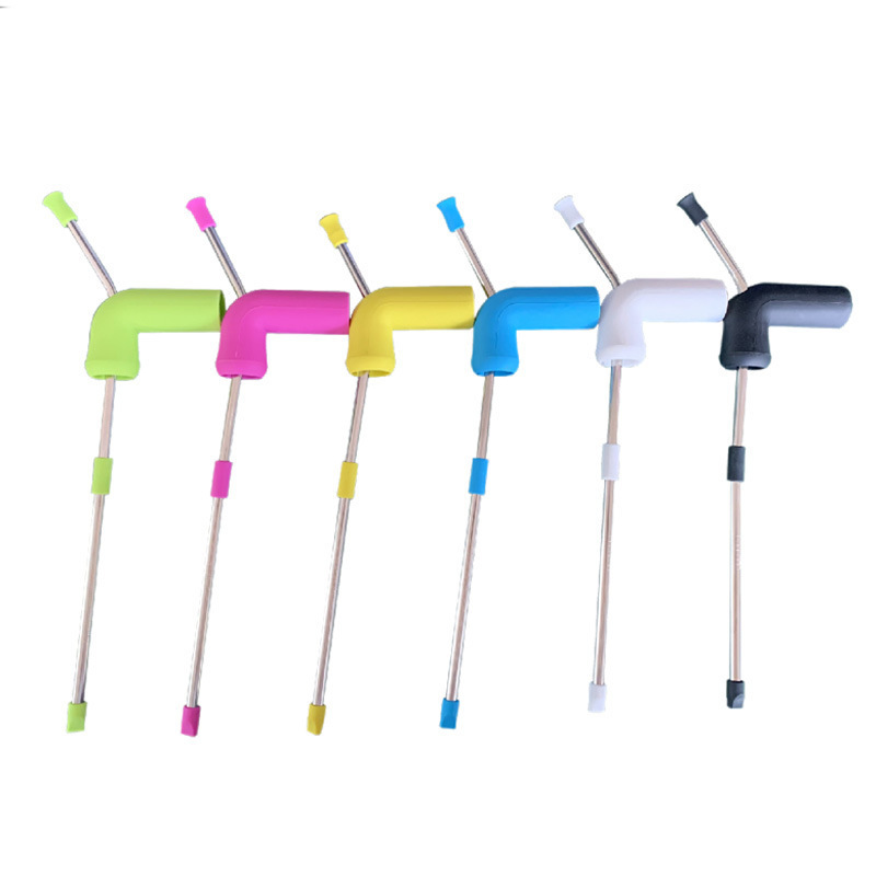 Most Popular Beer Snorkel Drinking Straw Silicone Stainless Steel Straight Bent Straw for Bar Accessories