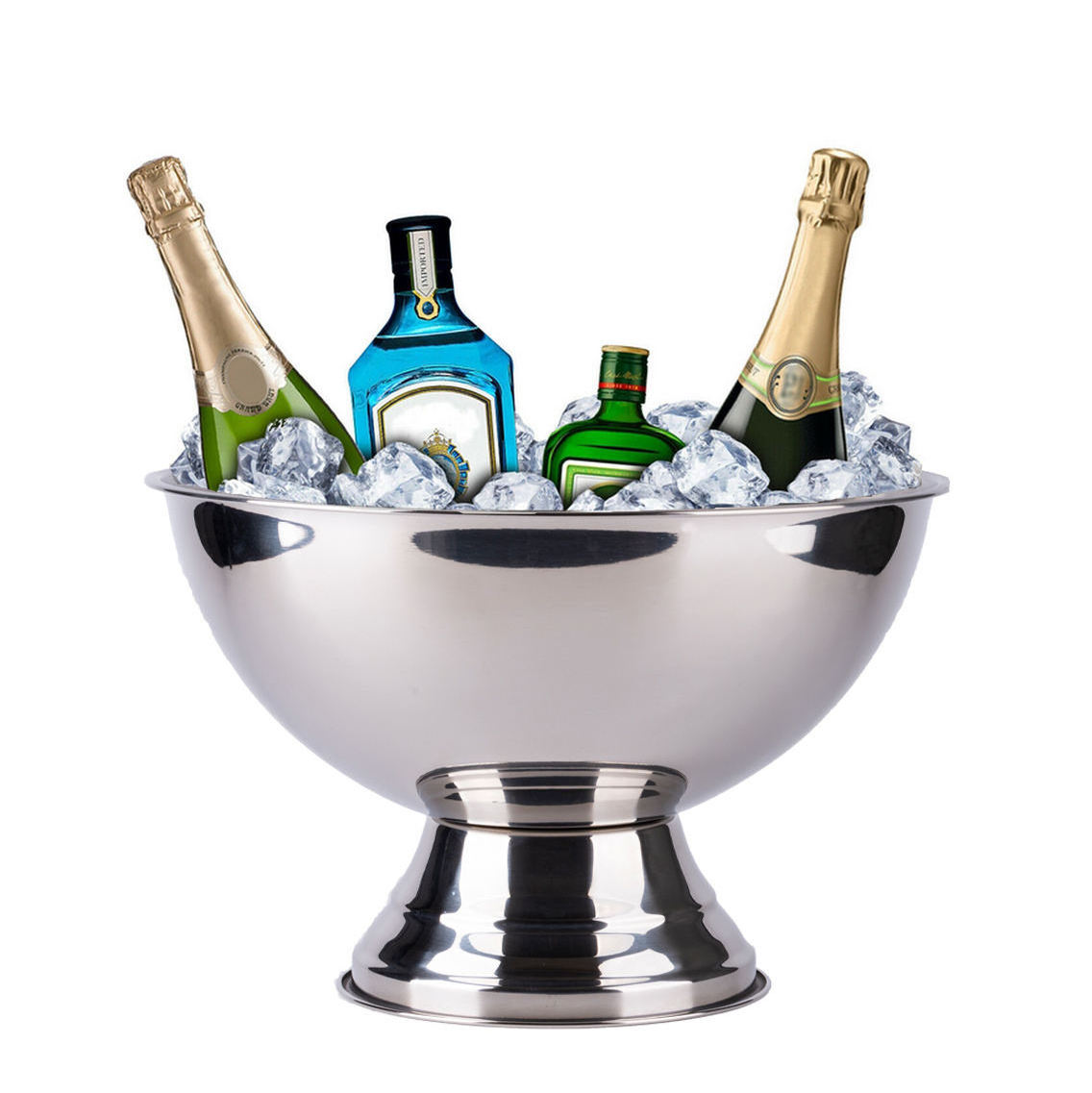 Wholesale Metal Bottels Bucket Beer Cooler Beverage Tub Custom Stainless Steel Wine Champagne Ice Bucket