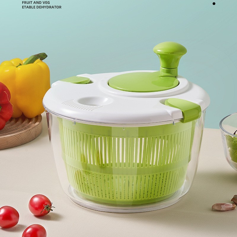 Hot Selling Rinsing Fast Drying Drainer Pull Salad Spinner Factory Direct Mini Mixer Plastic Manual Salad Dryer