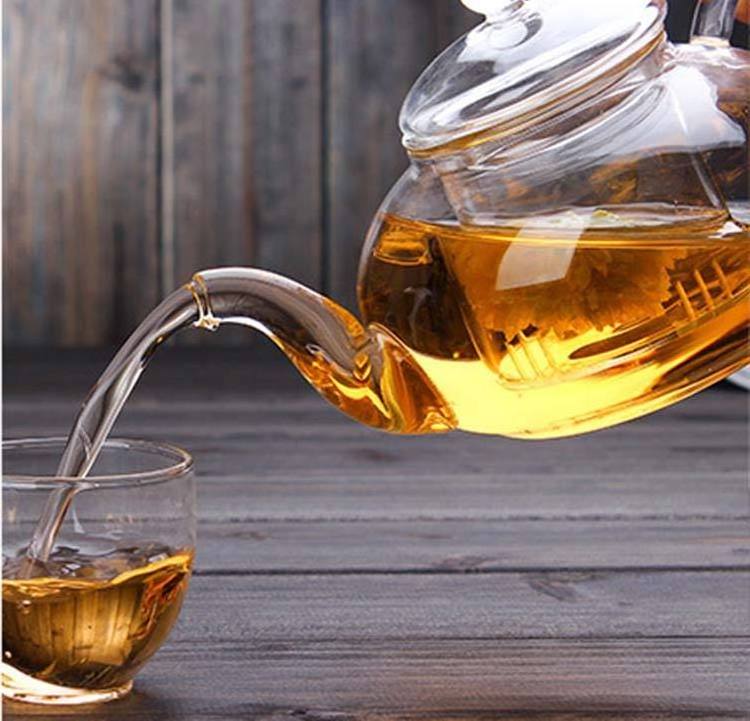 Wholesale Glass Pitcher Heat Resistant Glass Tea Pot With Stranger Pot Glass Tea Pot With Infuser