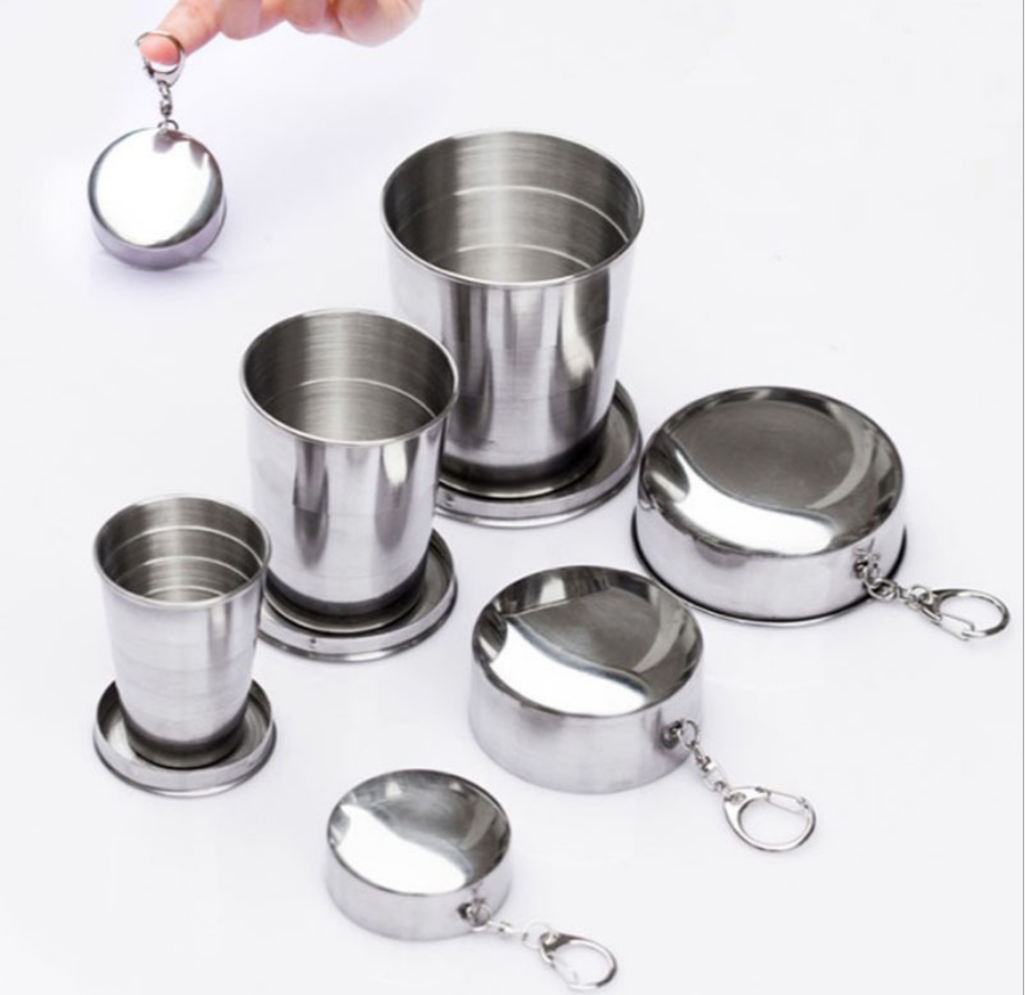 Hotsale Stainless Steel Portable Travel Camping Cups Folding Cup Telescopic Collapsible Cup