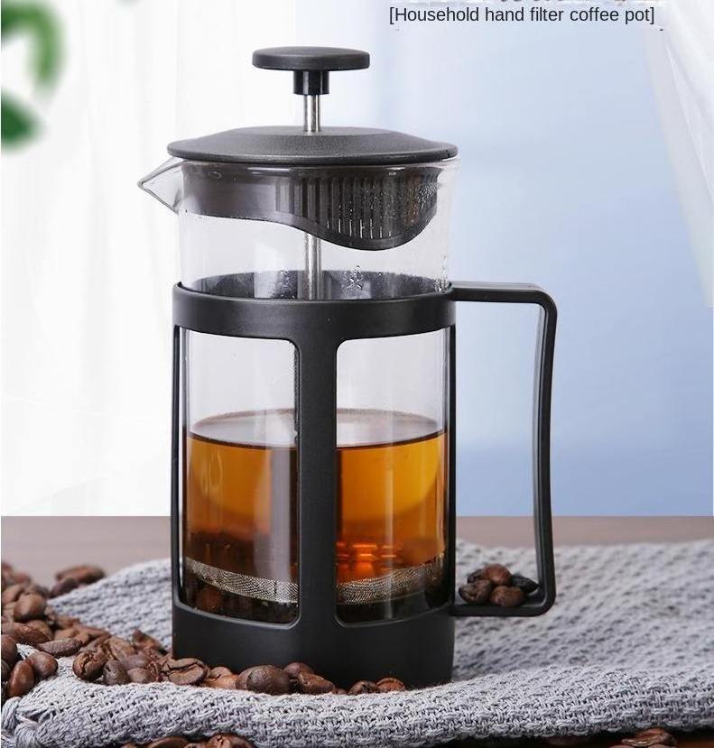 Factory directly sells Portable BPA Free High Borosilicate Glass French Press With 304 Stainless Steel filter