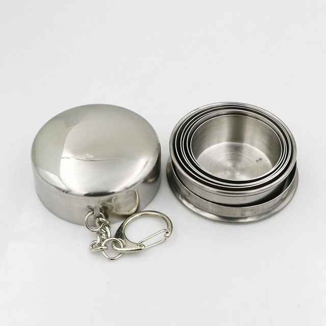 Hotsale Stainless Steel Portable Travel Camping Cups Folding Cup Telescopic Collapsible Cup