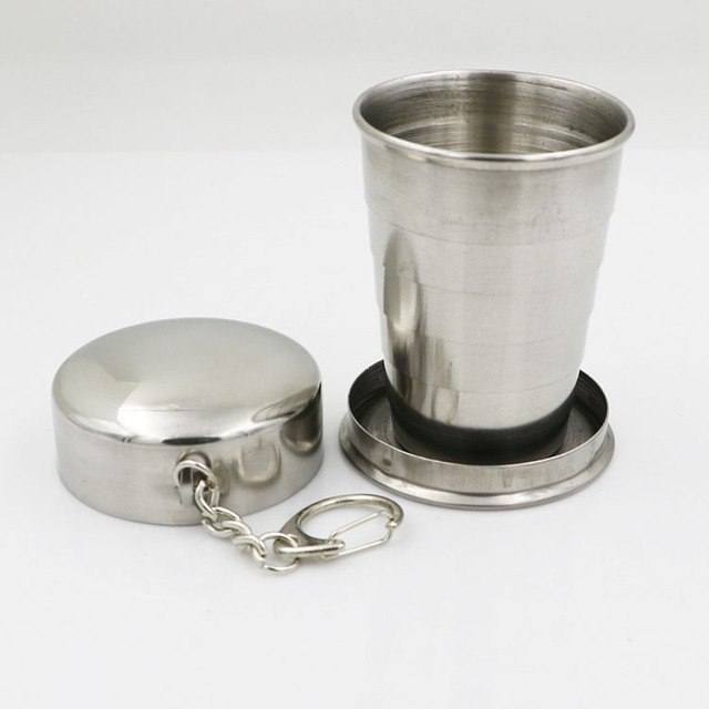 Hotsale Stainless Steel Portable Travel Camping Cups Folding Cup Telescopic Collapsible Cup