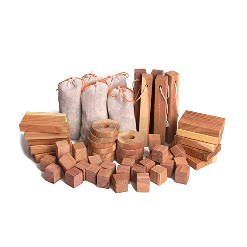 Fresh Scent Moth Prevention Aromatic Round Cedar Wood 100% Natural Rings Red Cedar Wood Ball Rings For Closet Storage