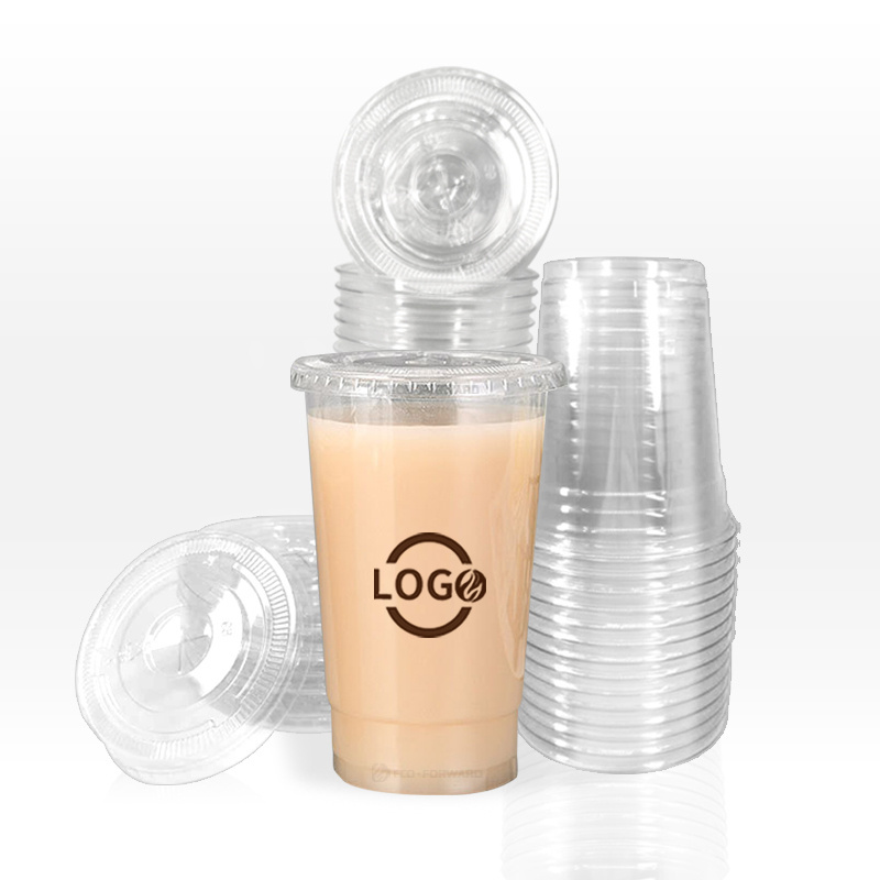 Wholesale Disposable Plastic Sip Lids Disposable PET Cover Strawless Lid For Cold Coffee Cup