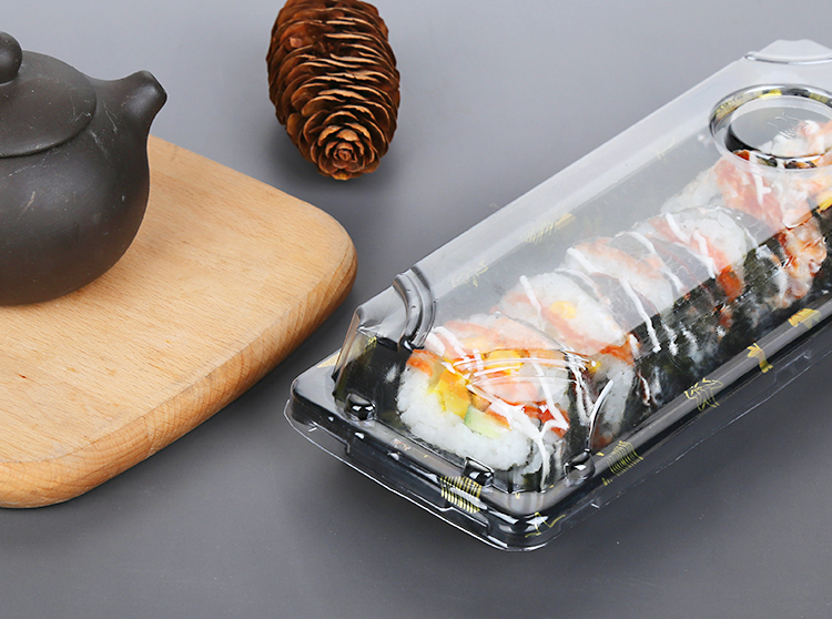 Salad Sushi Box Strawberry Punnet Plastic Food Packaging Box Disposable Transparent Fruit Clamshell Container Storage Box