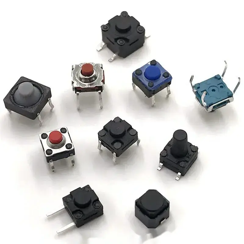 4.5x4.5 6x6 8x8 12x12 Momentary Tactile Switch Buttons Smd Smt Dip Tact Switch For Pcb