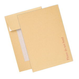 Custom C4 A4 Peel&Seal Manila Hard Board Backed Envelope Do Not Bend Envelopes