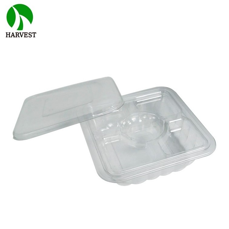 PET plastic disposable fruit salad clear food container with dome lid