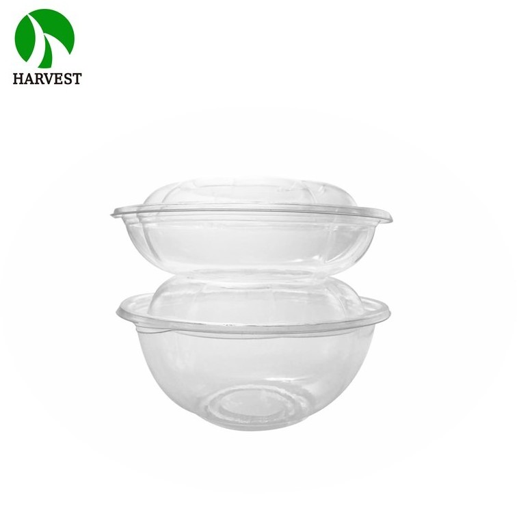 PET plastic disposable fruit salad clear food container with dome lid