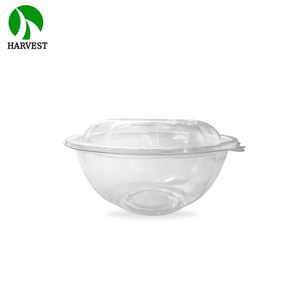 PET plastic disposable fruit salad clear food container with dome lid