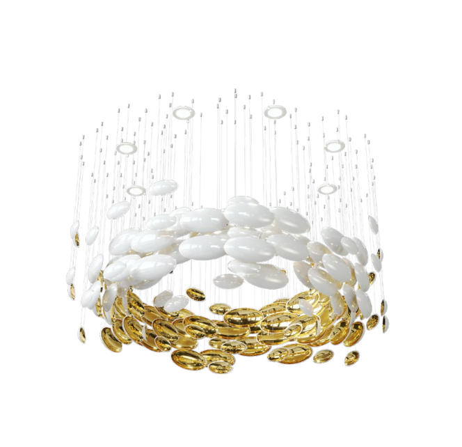 Hotel Project Chain Modern Art Chandelier&Pendant Light Set