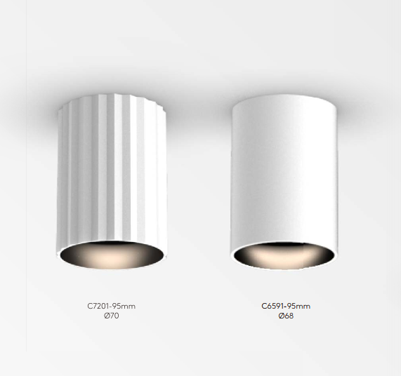 ECOJAS C6591/C7201 COB New Cylinder Adjustable Aluminum Decorative Ceiling Surface Mounted Downlight Lighting