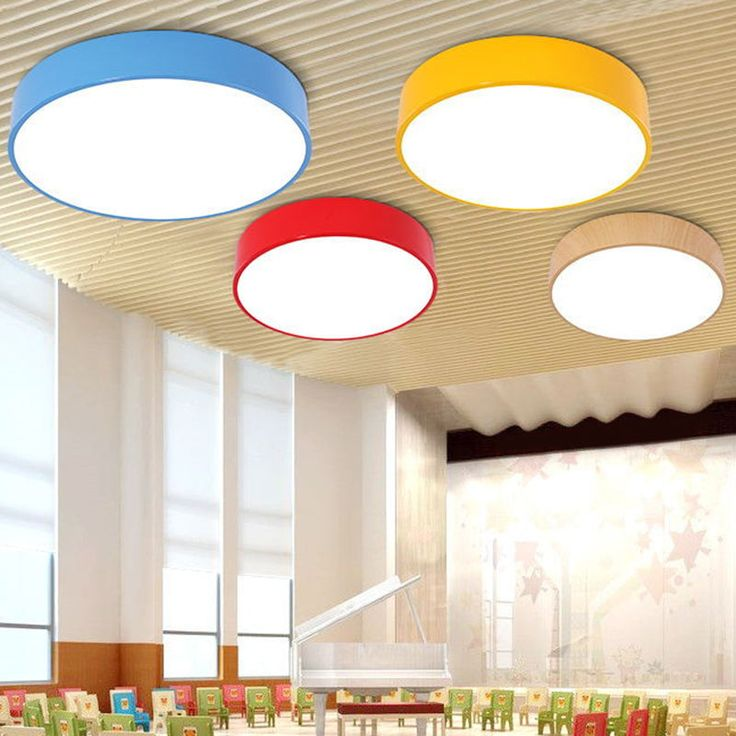 ECOJAS Acrylic Round LED Flush Mount child Flushmount Ceiling Light for Kindergarten