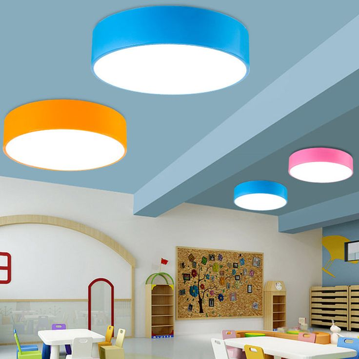 ECOJAS Acrylic Round LED Flush Mount child Flushmount Ceiling Light for Kindergarten