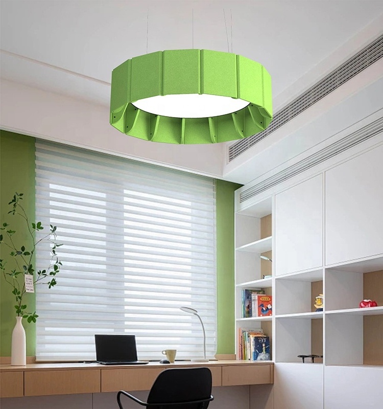 ECOJAS Acoustic light modern office New design lighting fire safety certification Acoustic led pendant light