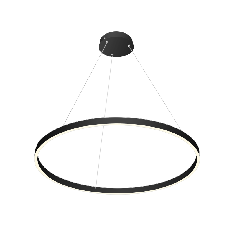 ECOJAS WD-SMCR-45 LED Ring Chandelier Acrylic Round Shape Ceiling Light Fixture 25W Wire Adjustable for Living Room, Dining Room