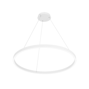 ECOJAS WD-SMCR-45 LED Ring Chandelier Acrylic Round Shape Ceiling Light Fixture 25W Wire Adjustable for Living Room, Dining Room