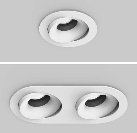 ECOJAS A1382  7W Slim Round Adjustable downlight   GU5.3 light fixture indoor gu10 led downlight