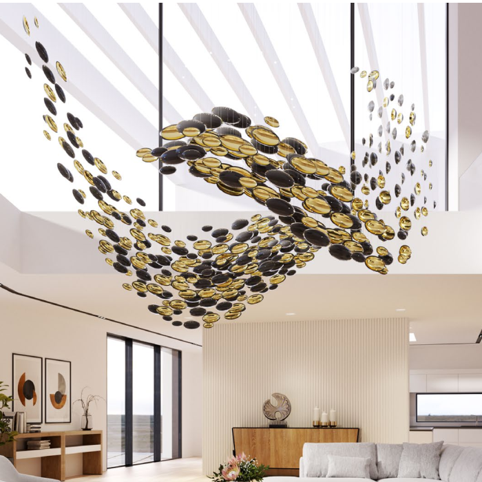 Hotel Lobby Art Glass Project Custom Chandelier Modern Luxury Lamp Staircase Banquet Hall