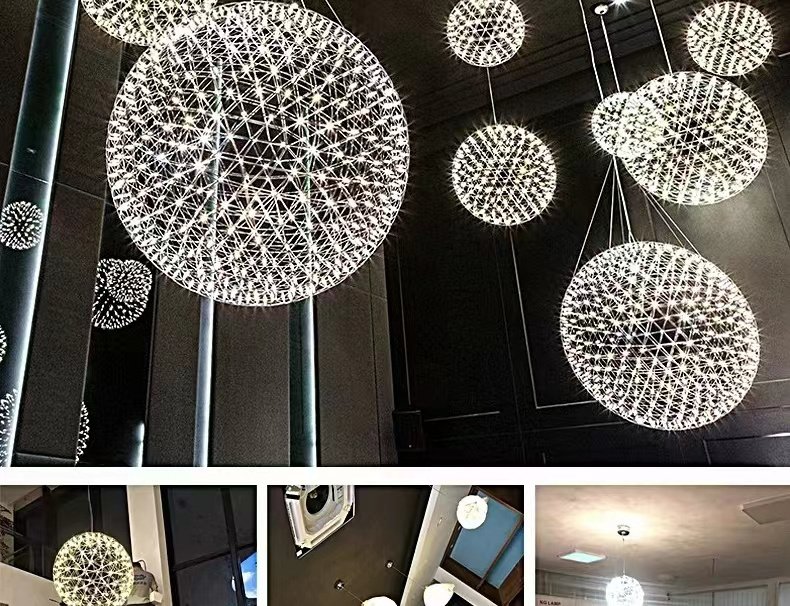 ECOJAS Spark balls for restaurants, bars, households, supermarkets, hotels. Symbol of fashion pendant chandelier lamps