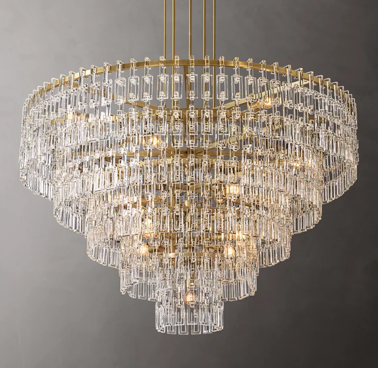 Modern Luxury Chandelier Manufacturer Rectangle Crystal Chandelier Led Hanging Lights For Home Wholesale Chandeliers