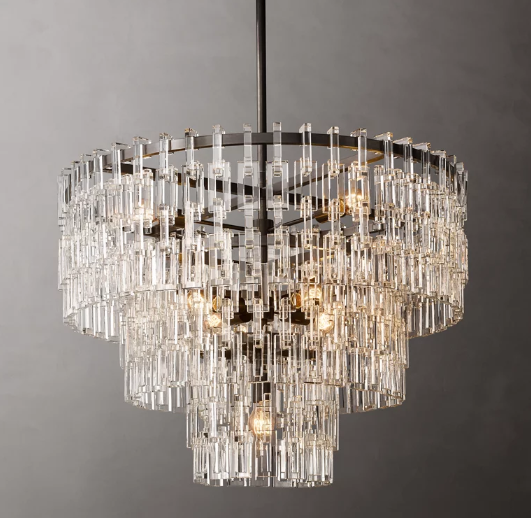 Modern Luxury Chandelier Manufacturer Rectangle Crystal Chandelier Led Hanging Lights For Home Wholesale Chandeliers