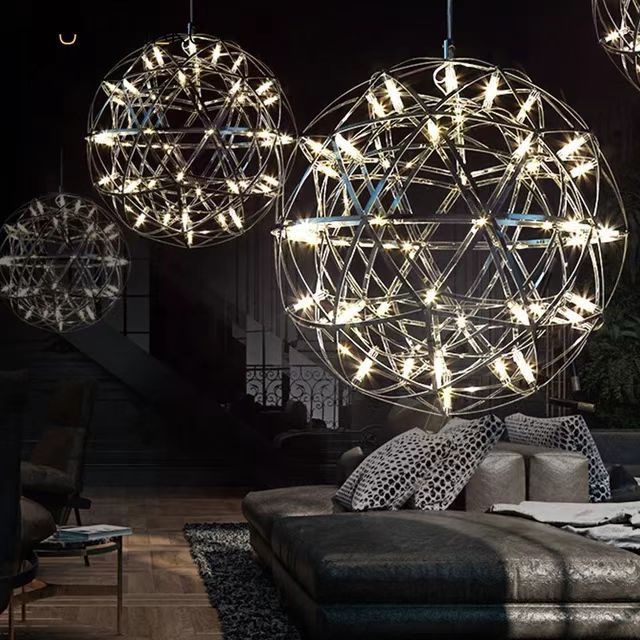 ECOJAS Spark balls for restaurants, bars, households, supermarkets, hotels. Symbol of fashion pendant chandelier lamps