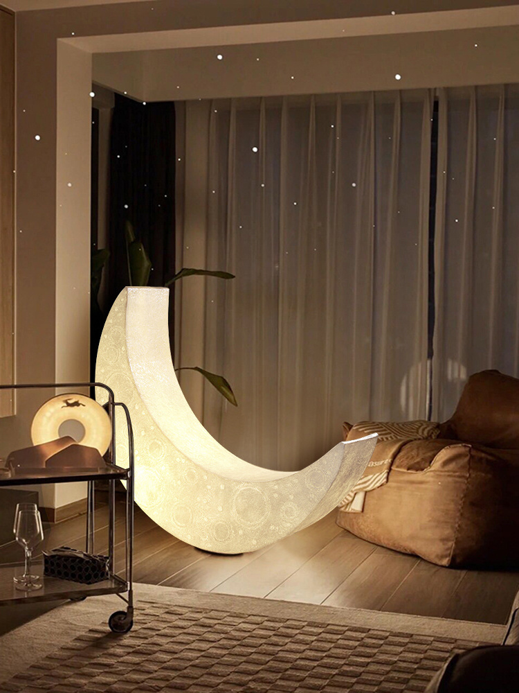 Creative Hotel Living Moon Room Nordic Corner Standing Light Modern Minimalist Designer Art Decoration Standing Led Floor Lamp