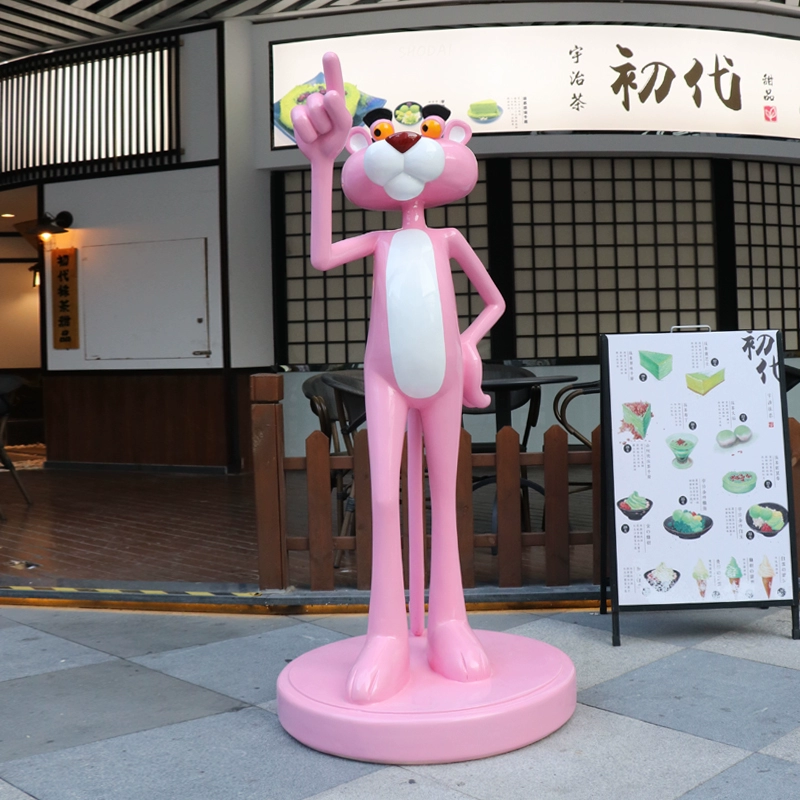 High quality factory price Resin Pink Panther Statue Freestanding Pink Panther Statue Resin Pink Panther Sculpture