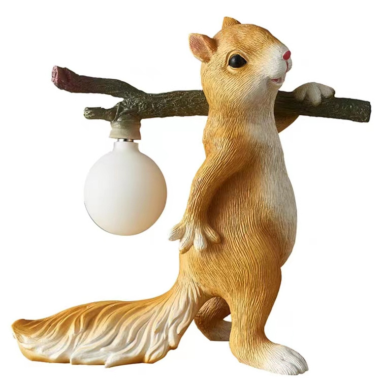 SCULTORE Nordic network red designer creative cartoon animal squirrel lamp bedroom bedside desk children's room decorative lamps