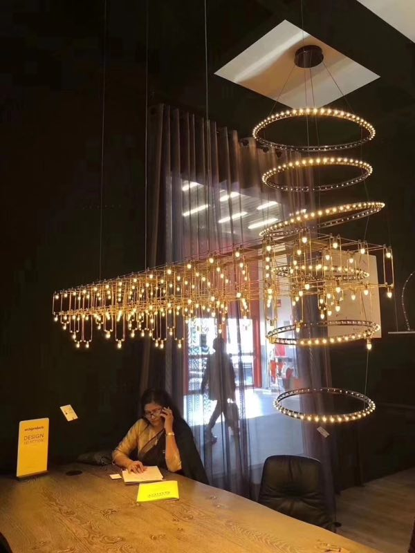 ECOJAS K3 Customized Modern creative LED Big Foyer Large Crystal Chandelier lights for hotel