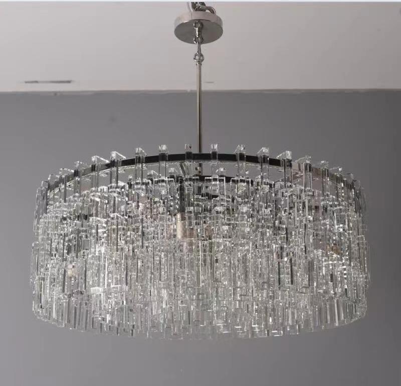 Luxury Factory High Quality Restoration Gold Chain Crystal Chandelier For Living Room farmhouse