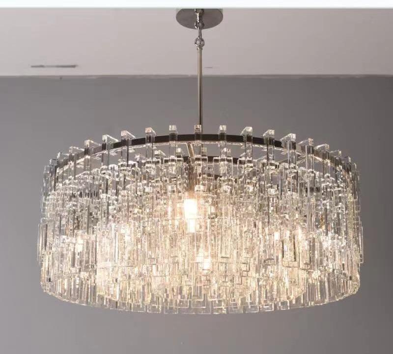 Luxury Factory High Quality Restoration Gold Chain Crystal Chandelier For Living Room farmhouse