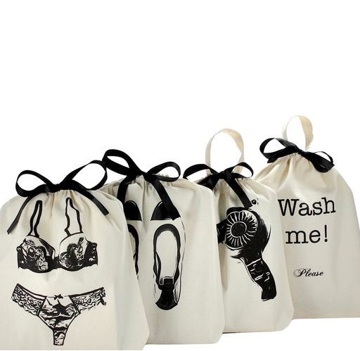 women's travel bag set for bikini underwear hairdry accessories Lingerie Bags with custom print