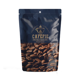 Custom Print Biodegradable Stand Up Pouch Recyclable 100g 250g 500g 1kg 12 oz Ground Coffee Bag Packaging With Your Own Logo