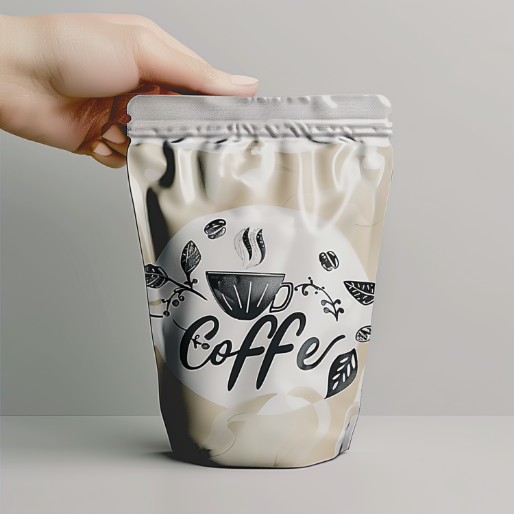 Custom Print Biodegradable Stand Up Pouch Recyclable 100g 250g 500g 1kg 12 oz Ground Coffee Bag Packaging With Your Own Logo