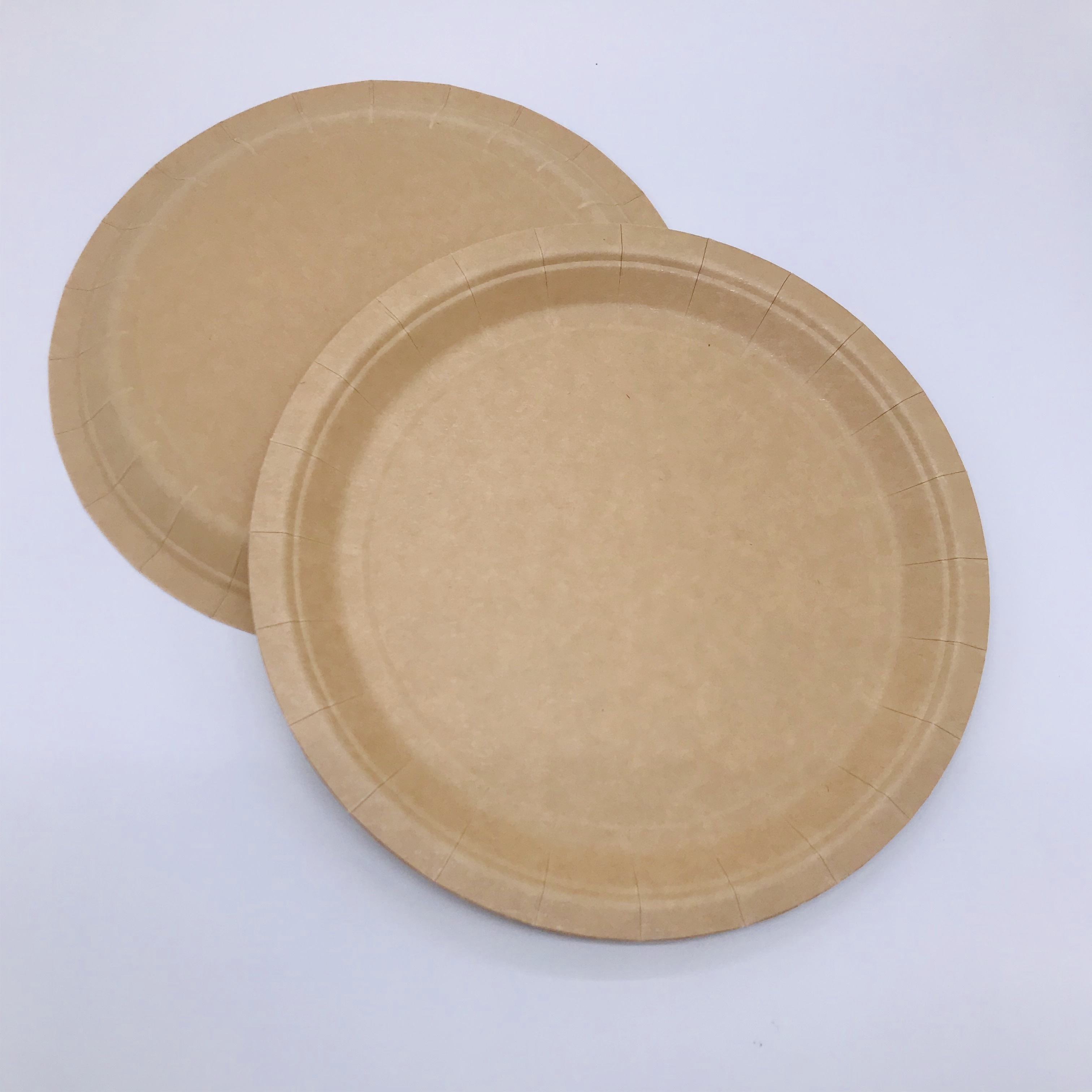 Disposable Paper Plate Strong Dish Round Square Kraft Paper Plates for Party Supply