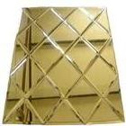 small cut size custom square shape bevel edges 4mm gold bronze silver  decorative mirror pieces for wall